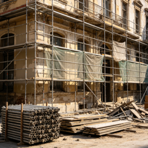 Scaffolding Erection and Dismantling Labor Services for Old Building Renovation